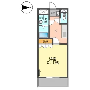 ウエスト・モンターニュ【2階】の間取り