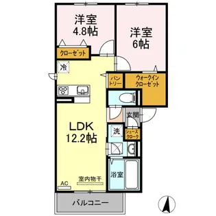 ノースエスペランサ平野【2階】の間取り
