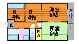 リバティ安原Ⅲ【1階】の間取り