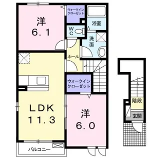エル フトゥーロ A【2階】の間取り