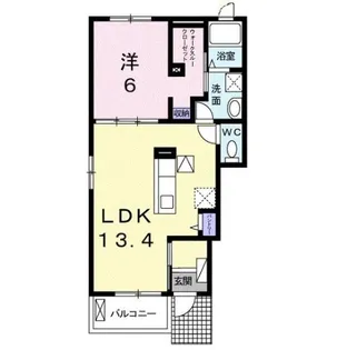 ルーベル太田D【1階】の間取り