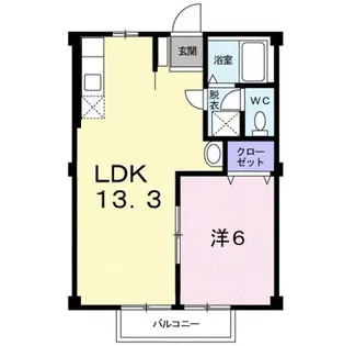 ロッジ・カントリー【2階】の間取り