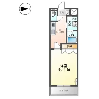 カントリードール【2階】の間取り