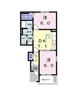 ラフィネ・シエルI【1階】の間取り
