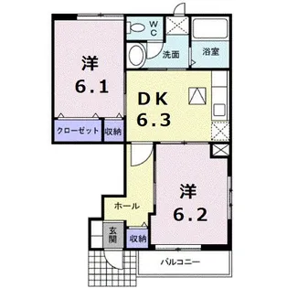 サンヒルズ C【1階】の間取り