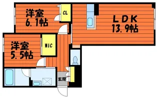 ファーストクラス【105号室】の間取り