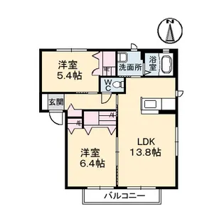 アン・ジュール A棟【2階】の間取り
