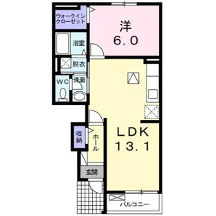 ウエスト ヴィラ【1階】の間取り