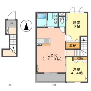 Villa du port (ヴィラ デュ ポール)【2階】の間取り