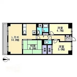 プラザ・ドゥ・オデッサ【4階】の間取り