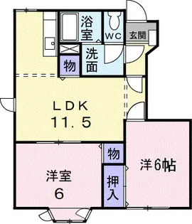 ソレア−ド【1階】の間取り