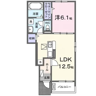 グリーンブローテ【1階】の間取り