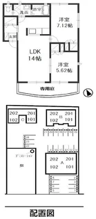 グランソレイユC【1階】の間取り