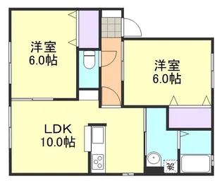 ソレア・W【2階】の間取り