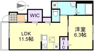 アンジュアジュール【1階】の間取り