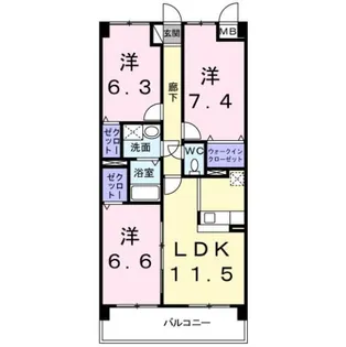 サン ビオラ【3階】の間取り