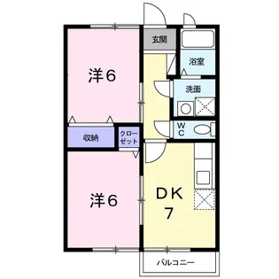 ニューエルディム小西A【2階】の間取り