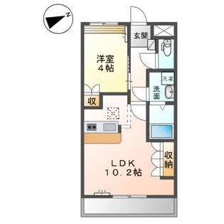 グランドウルス中島【1階】の間取り