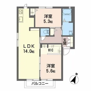 ビックイーストB【1階】の間取り