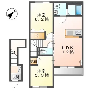 パルジェ【2階】の間取り