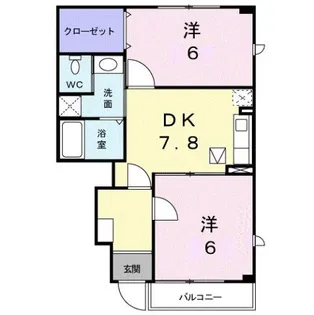 エスト・モンターニュ【1階】の間取り