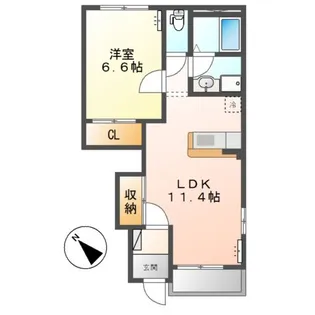 プルメリア【1階】の間取り