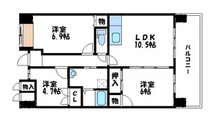 メゾン八杉【7階】の間取り