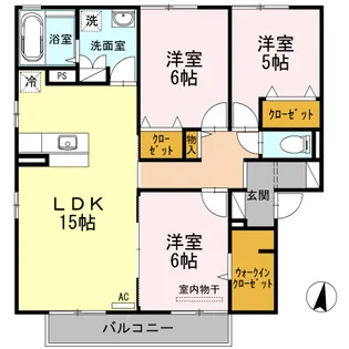 グレイスヒルズ蔵王 C棟【2階】の間取り