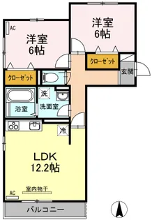 蔵王ヒルズK【2階】の間取り