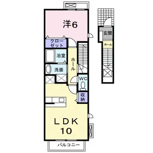 ヴァルト フォルネB【2階】の間取り