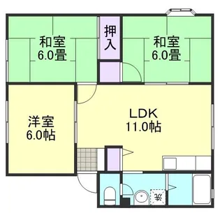 サンビレッジハニーC【101号室】の間取り