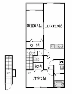 リバーサイド東畦 B棟【2階】の間取り