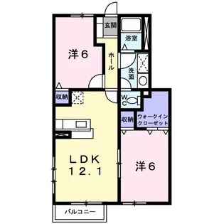 サンライズ川原 C【1階】の間取り