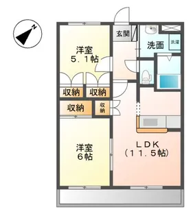 プロニティ オオフク壱番館【1階】の間取り