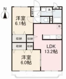 Fruitful B棟【2階】の間取り