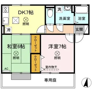 サンハイム撫川 A棟【1階】の間取り