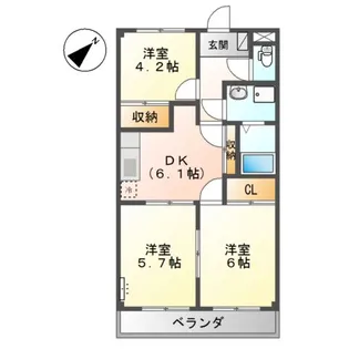 ドルチェ井上【1階】の間取り