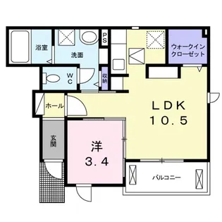 アイスパッセルA【1階】の間取り