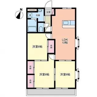 グランデパティオ参番館【2階】の間取り