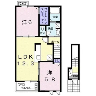 ブリーゼ Ⅰ【2階】の間取り