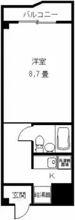 チサンマンション倉敷【401号室】の間取り