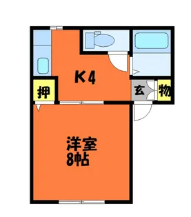 シャンポール八王寺B【102号室】の間取り