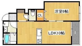 プティーシュシュ庭瀬【1階】の間取り