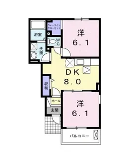 マーガレット御津【1階】の間取り