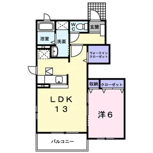 RiverSide東祥B【1階】の間取り