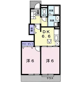 ブランド バーグA【1階】の間取り
