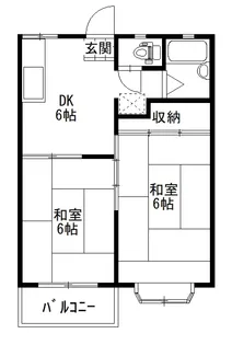 エスポワールC【202号室】の間取り
