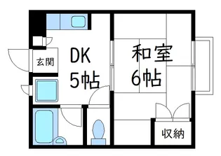 コーポラス栄光【1階】の間取り