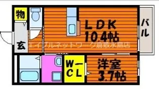 フィカーサ堀南【102号室】の間取り