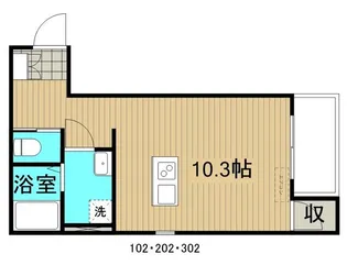 スリーズ霞町【2階】の間取り